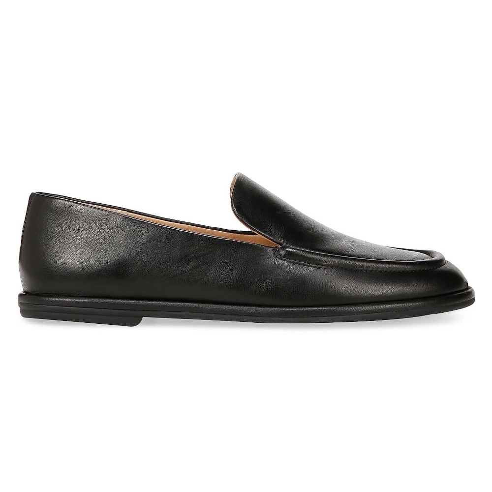Vince Sloan Leather Loafers - Black